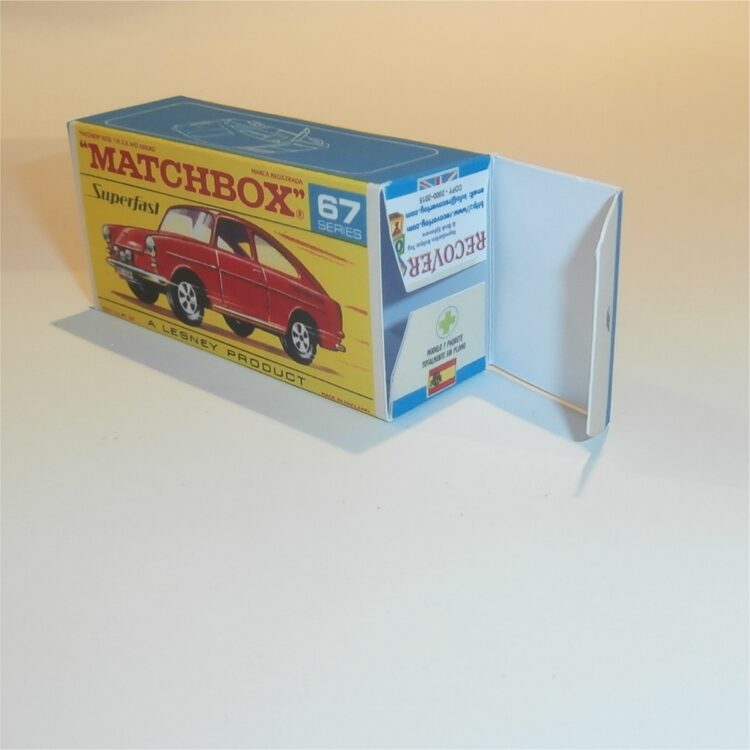 Matchbox Lesney Superfast 67b Volkswagen 1600 TL F-SF2 Repro Box - Image 4