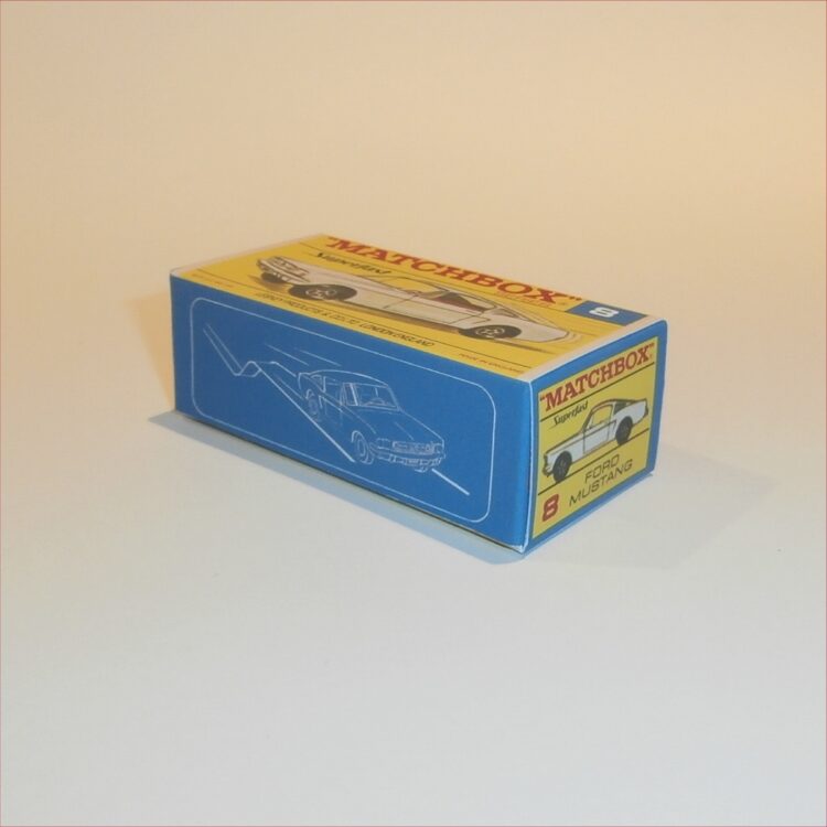 Matchbox Lesney Superfast 8 Ford Mustang with SF Logo F-SF2 Style Repro Box - Image 2