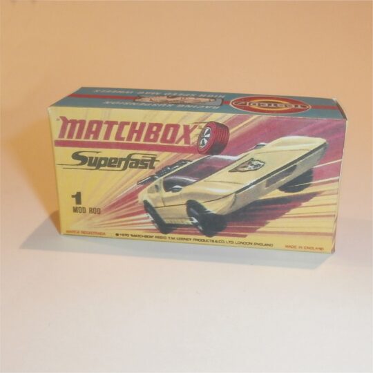 Matchbox Lesney Superfast  1 g Mod Rod H Style Repro Box