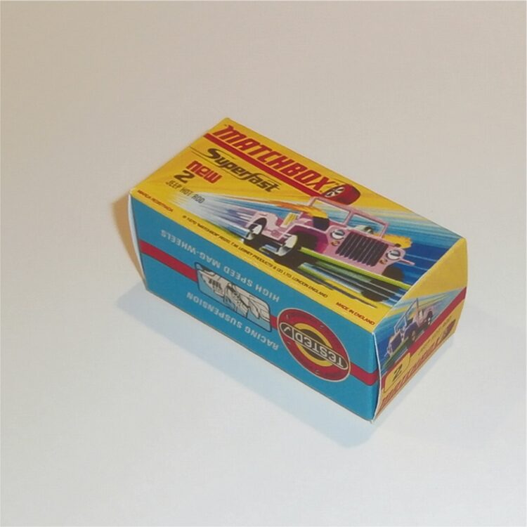 Matchbox Lesney Superfast  2 f Jeep Hot Rod H Style Repro Box - Image 2