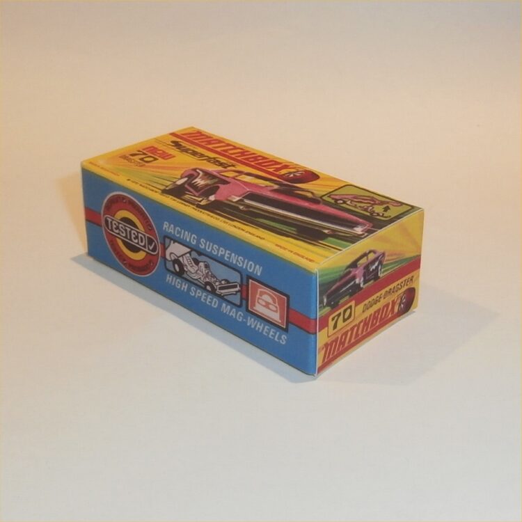 Matchbox Lesney Superfast 70 d Dodge Dragster H Style Repro Box - Image 4