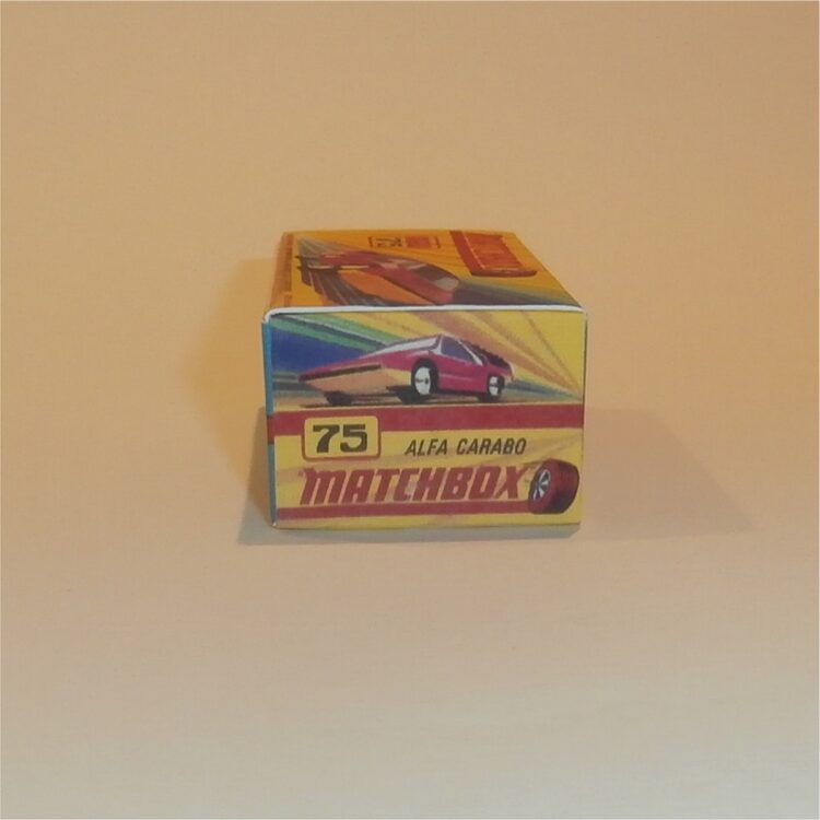 Matchbox Lesney Superfast 75 d1 Alfa Carabo 1st Issue H Style Repro Box - Image 3