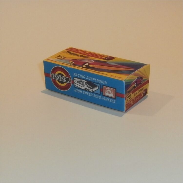 Matchbox Lesney Superfast 75 d2 Alfa Carabo 2nd Issue H Style Repro Box - Image 2