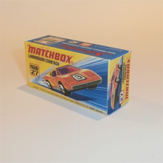 Matchbox Lesney Superfast 27 f Lamborghini Countach I Style Repro Box