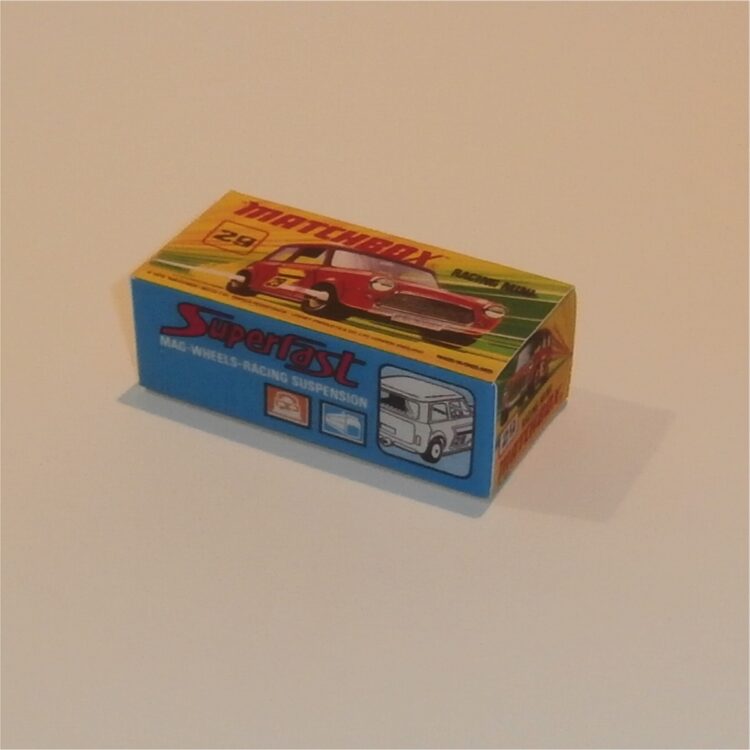 Matchbox Lesney Superfast 29 e Racing Mini I Style Repro Box - Image 2