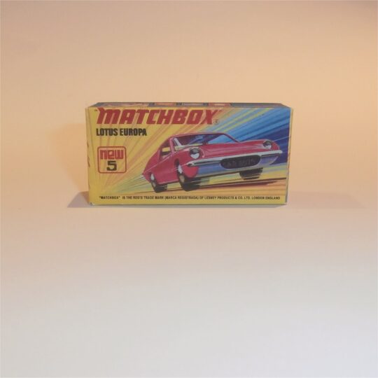 Matchbox Lesney Superfast 5 e Lotus Europa I Style Repro Box