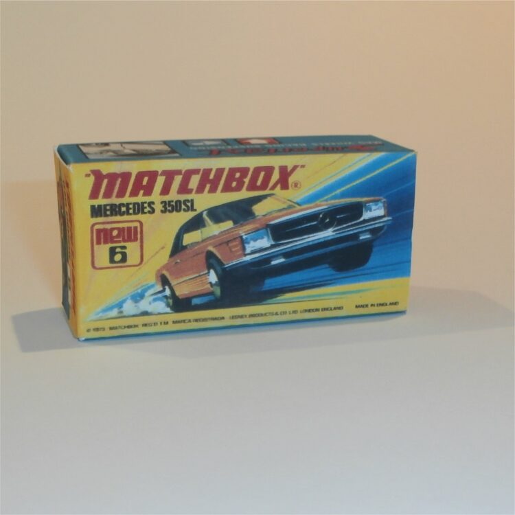Matchbox Lesney Superfast 6 f1 Mercedes 350SL Coupe I Style Repro Box
