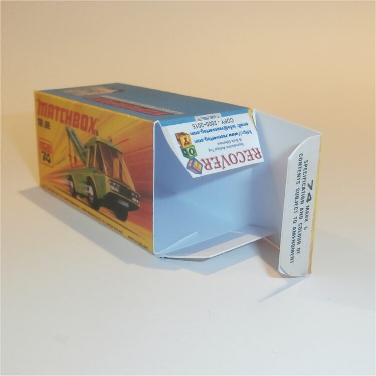 Matchbox Lesney Superfast 74 d Toe Joe I Style Repro Box - Image 4