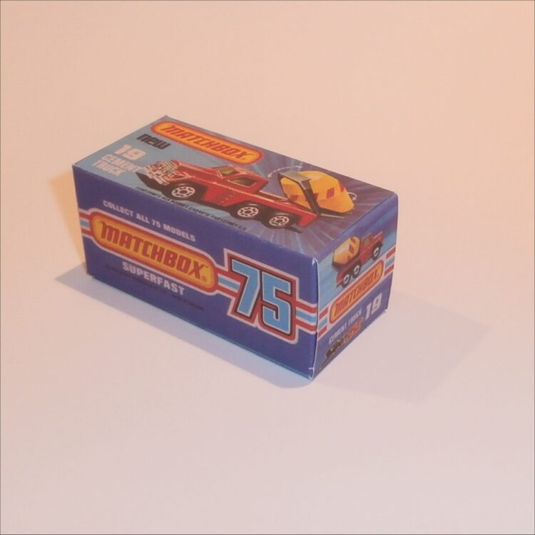 Matchbox Lesney Superfast 19 g Badger Cement Truck J Style Repro Box - Image 2