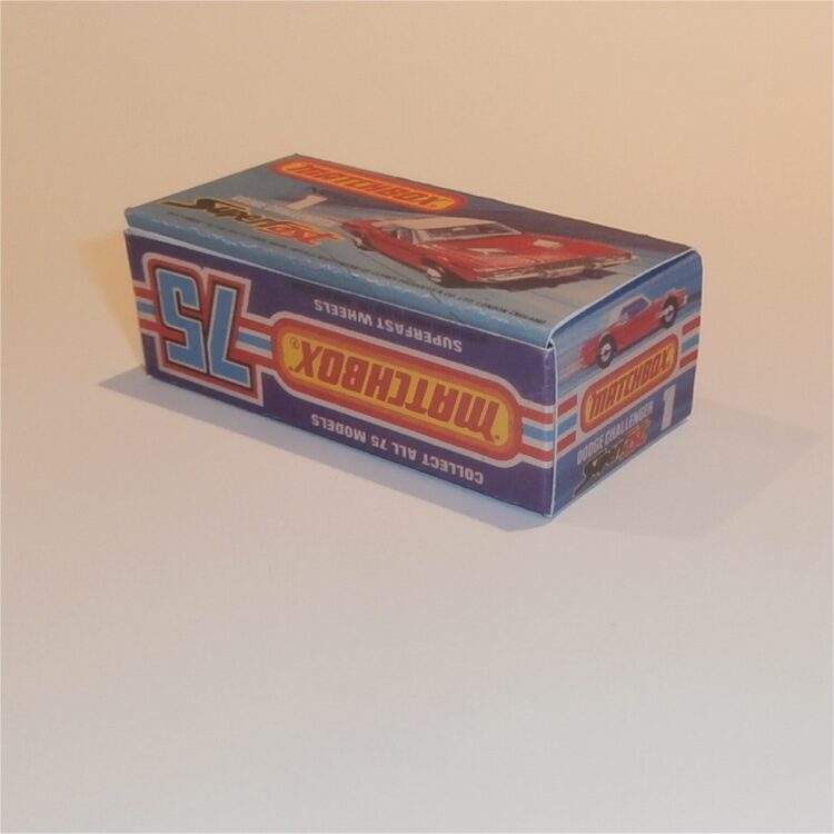 Matchbox Lesney Superfast 1 h Dodge Challenger J Style Repro Box - Image 2