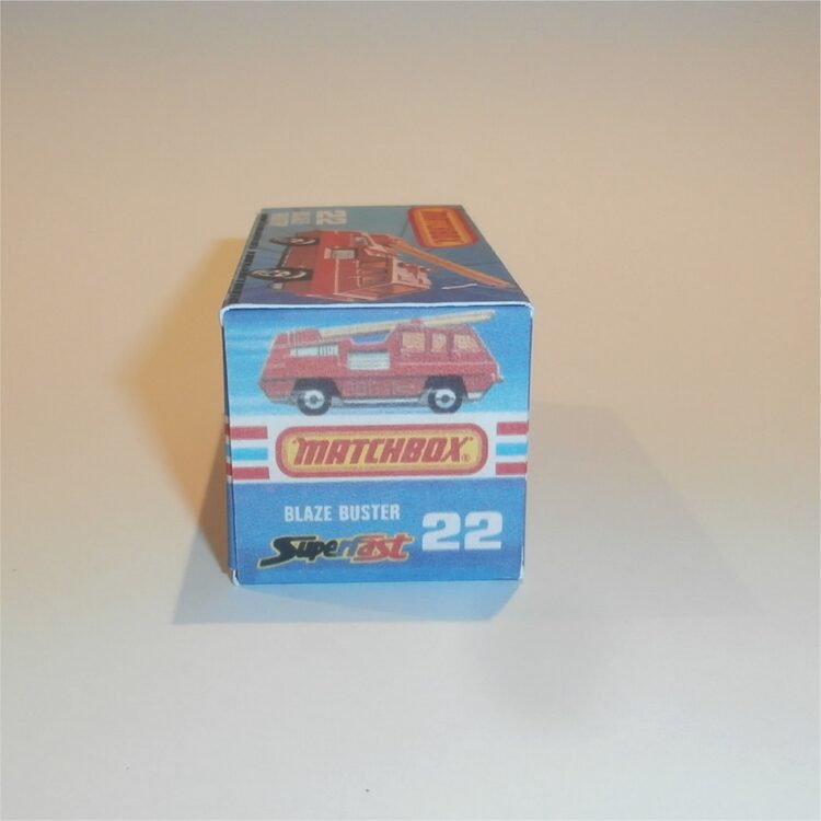 Matchbox Lesney Superfast 22 f Blaze Buster Fire Truck J Style Repro Box - Image 3