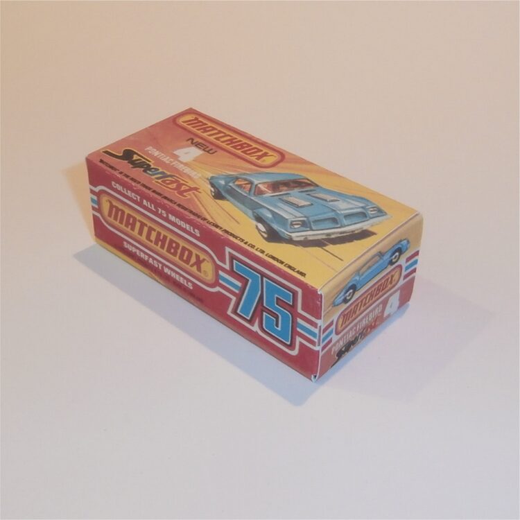 Matchbox Lesney Superfast 4 g Pontiac Firebird J Style Repro Box - Image 2