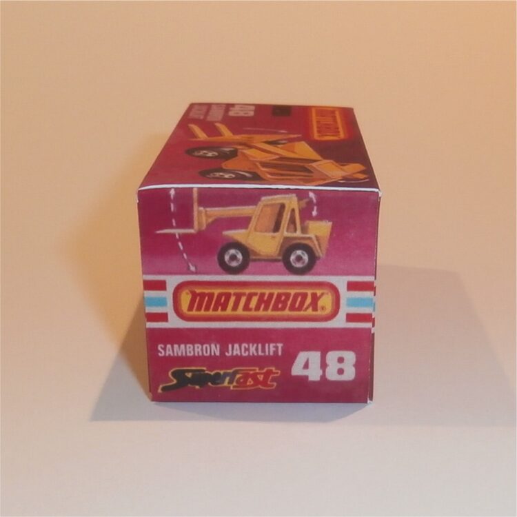 Matchbox Lesney Superfast 48 f Sambron Jacklift Fork Truck J Style Repro Box - Image 3