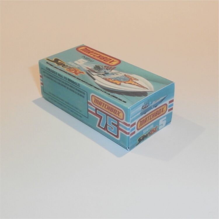 Matchbox Lesney Superfast 5 f Seafire Speed Boat J Style Repro Box - Image 2