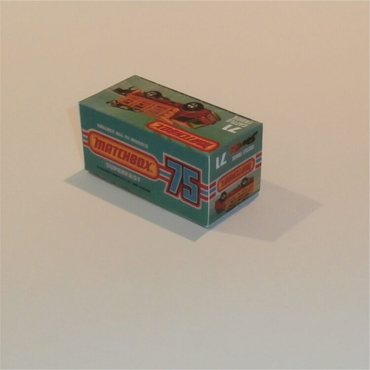 Matchbox Lesney Superfast 71 f Dodge Cattle Truck J Style Repro Box - Image 2