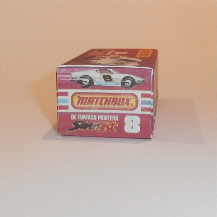 Matchbox Lesney Superfast 8 h De Tomaso Pantera J Style Repro Box - Image 3