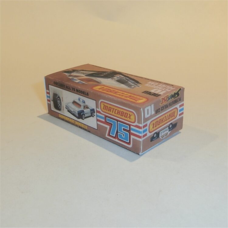 Matchbox Lesney Superfast 10 g Plymouth Police Car K Style Repro Box - Image 2