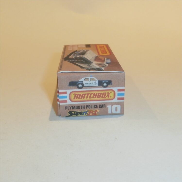 Matchbox Lesney Superfast 10 g Plymouth Police Car K Style Repro Box - Image 3