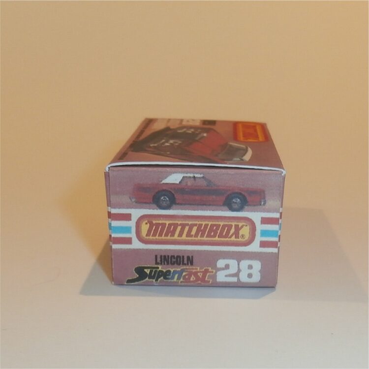 Matchbox Lesney Superfast 28 g Lincoln Continental K Style Repro Box - Image 3