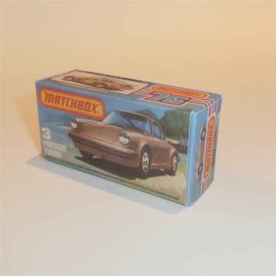 Matchbox Lesney Superfast  3 f Porsche Turbo K Style Repro Box