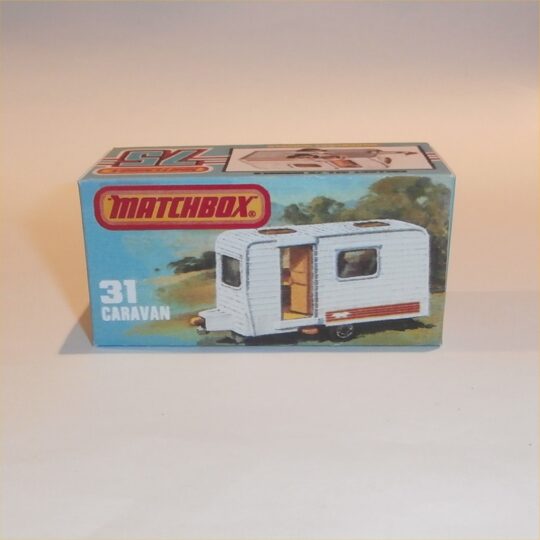 Matchbox Lesney Superfast 31 f Caravan Trailer K Style Repro Box