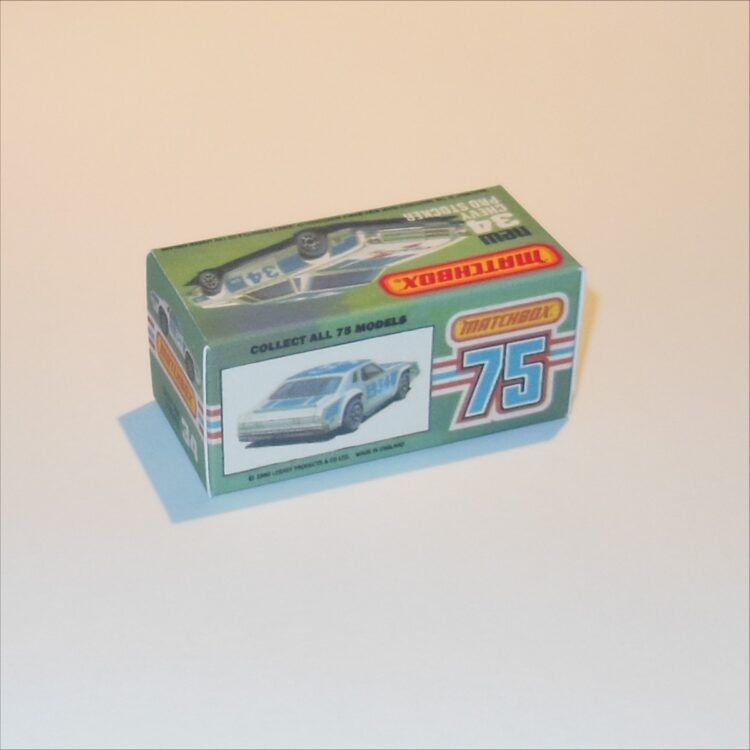 Matchbox Lesney Superfast 34 g Chevy Pro Stocker K Style Repro Box - Image 2