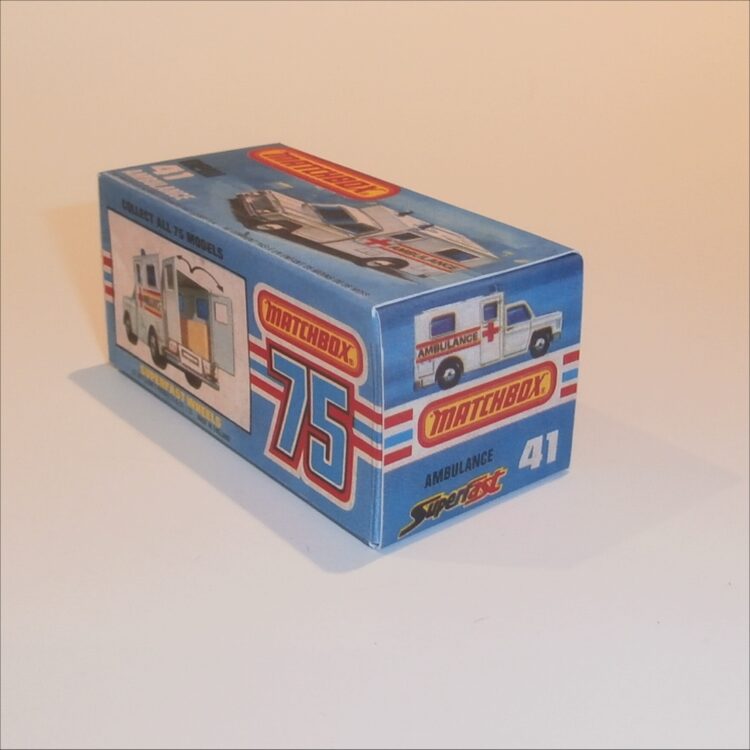 Matchbox Lesney Superfast 41 f Chevrolet Ambulance K Style Repro Box - Image 2