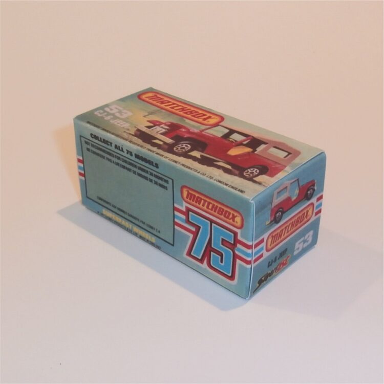 Matchbox Lesney Superfast 53 f2 CJ-6 Jeep K Style Repro Box 2nd Issue - Image 2