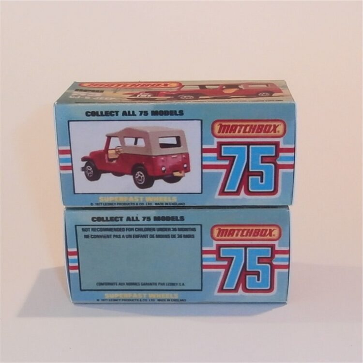 Matchbox Lesney Superfast 53 f1 CJ-6 Jeep K Style Repro Box 1st Issue - Image 5