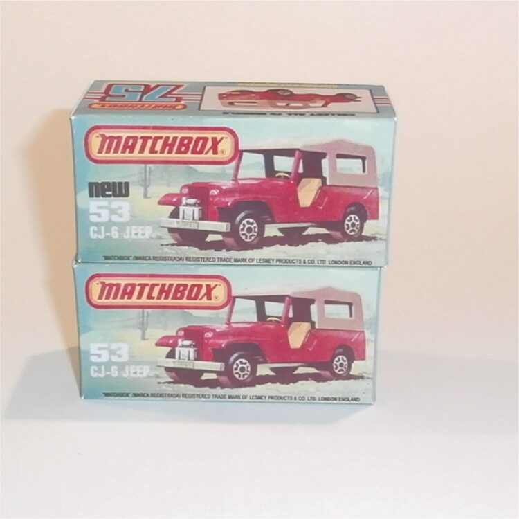 Matchbox Lesney Superfast 53 f1 CJ-6 Jeep K Style Repro Box 1st Issue - Image 6