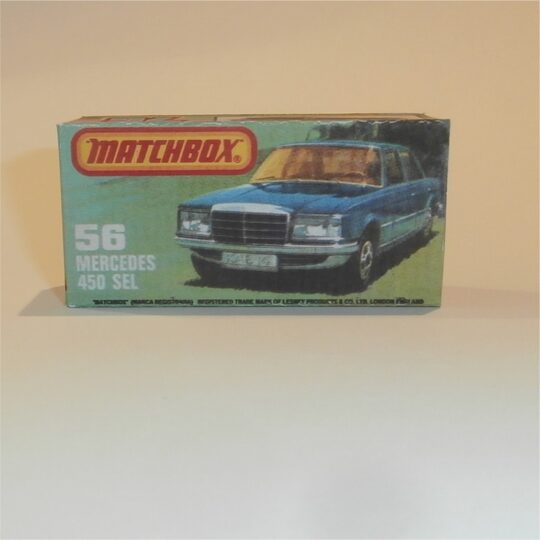 Matchbox Lesney Superfast 56 e Mercedes 450 SEL K Style Repro Box
