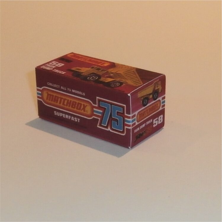 Matchbox Lesney Superfast 58 f Faun Dump Truck K Style Repro Box - Image 2