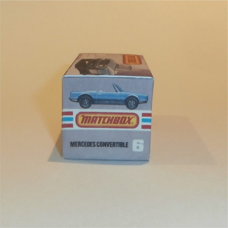 Matchbox Lesney Superfast  6 f3 Mercedes Convertible K Style Repro Box - Image 3