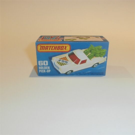 Matchbox Lesney Superfast 60e Holden Cream Pickup Custom Box K Style #11