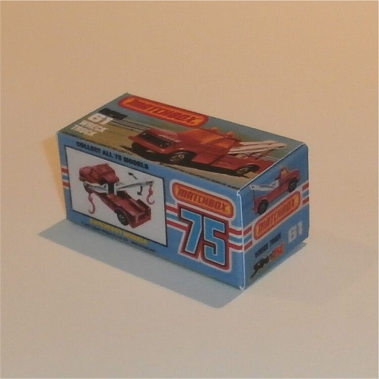 Matchbox Lesney Superfast 61 d1 Ford Wreck Truck K Style Repro Box - Image 2