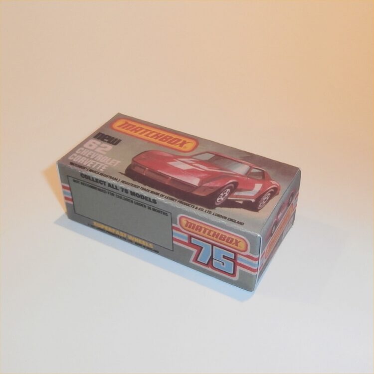 Matchbox Lesney Superfast 62 g Chevrolet Corvette Hardtop K Style Repro Box - Image 2