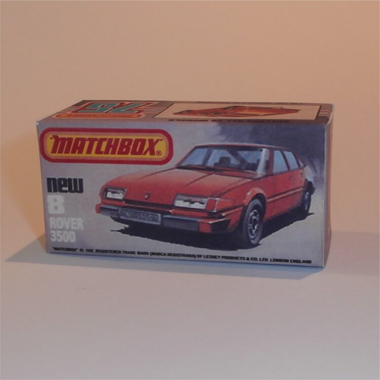 Matchbox Lesney Superfast  8 i Rover 3500 K Style Repro Box