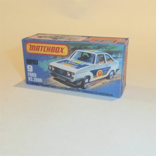 Matchbox Lesney Superfast  9 f Ford Escort RS.2000 K Style Repro Box
