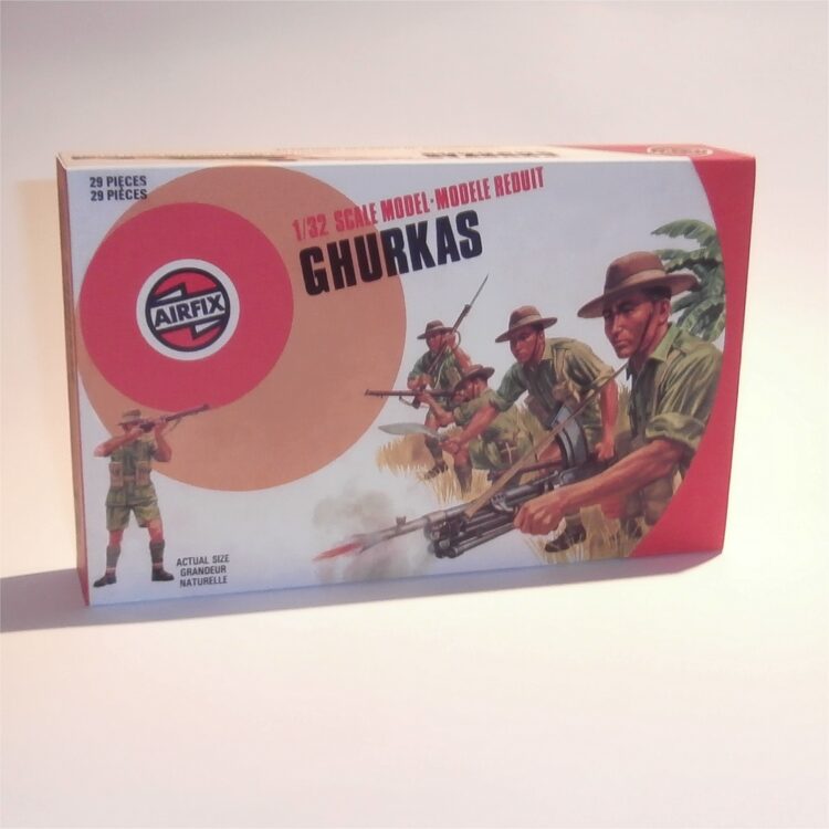 Airfix Empty Military Series Ghurkas Target Logo Repro Box 1:32 Scale #51471