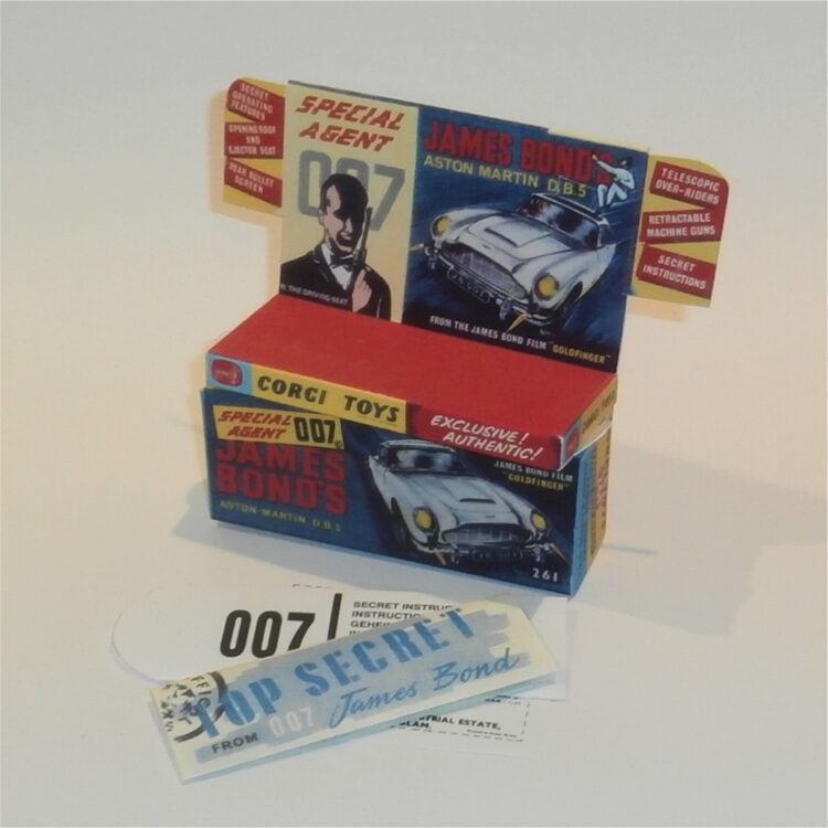 Corgi Toys  261 Aston Martin James Bond Gold Empty Repro Box