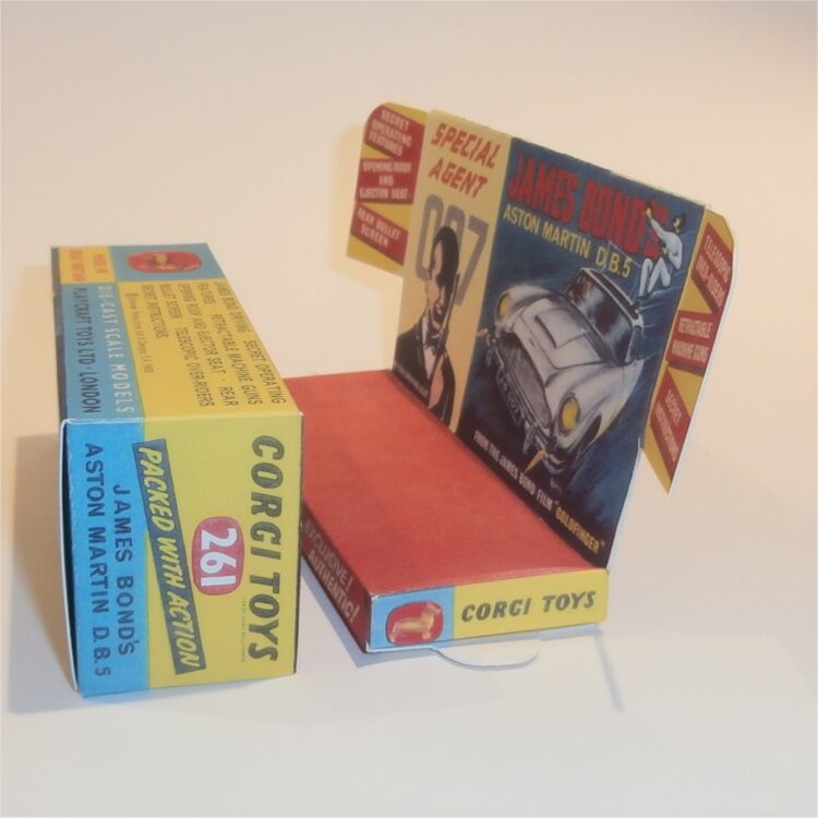 Corgi Toys  261 Aston Martin James Bond Gold Empty Repro Box - Image 2