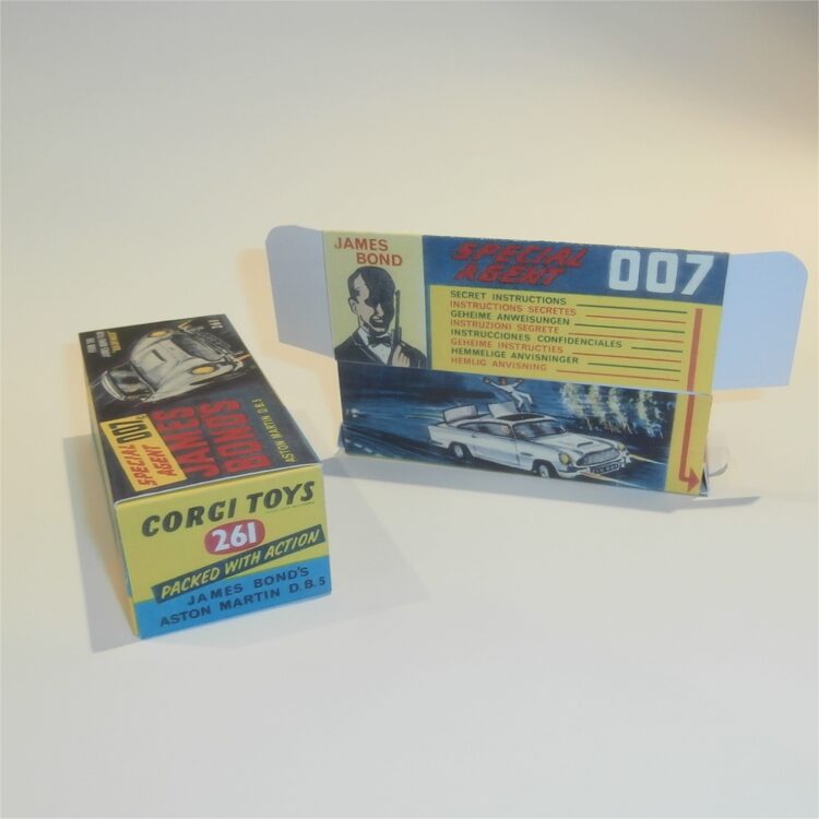 Corgi Toys  261 Aston Martin James Bond Gold Empty Repro Box - Image 3