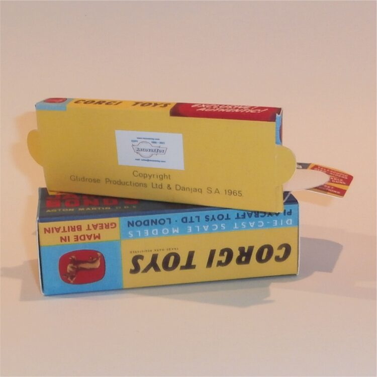 Corgi Toys  261 Aston Martin James Bond Gold Empty Repro Box - Image 4