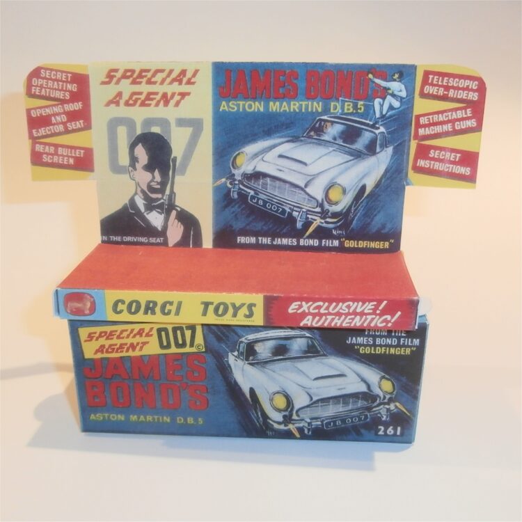 Corgi Toys  261 Aston Martin James Bond Gold Empty Repro Box - Image 7