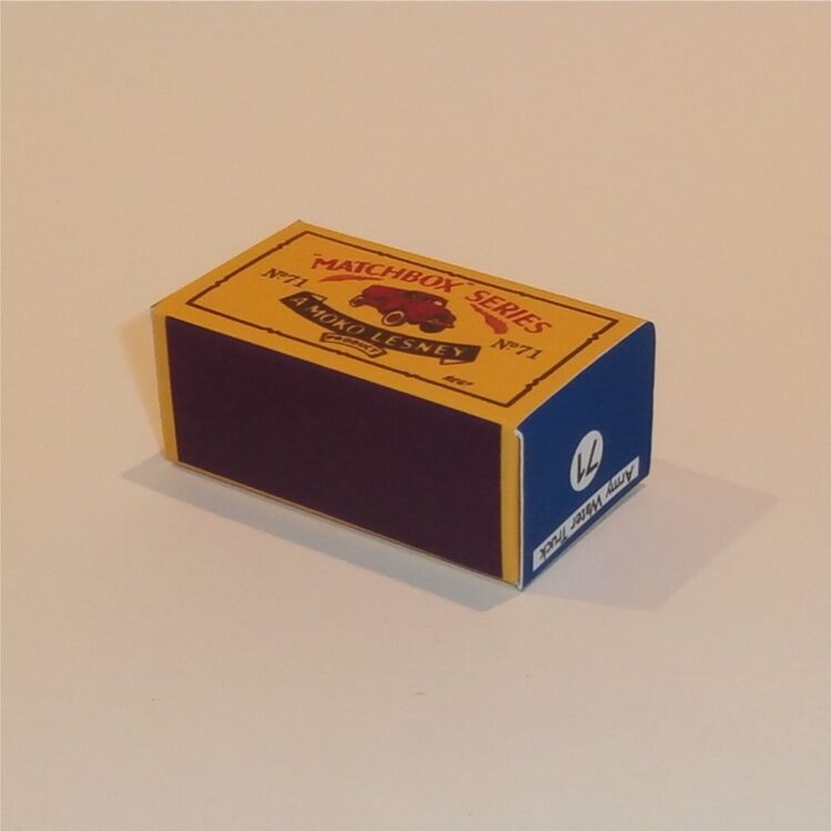 Matchbox Lesney 71a Army Water Tanker B Style Repro Box - Image 2