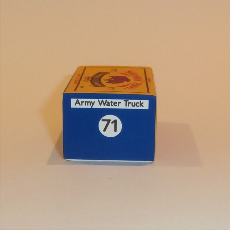 Matchbox Lesney 71a Army Water Tanker B Style Repro Box - Image 3