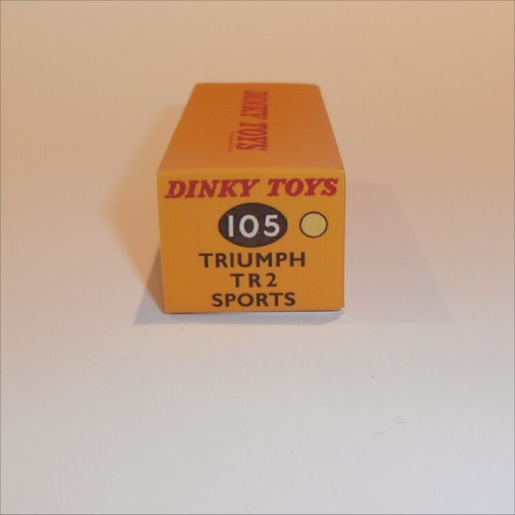 Dinky Toys 105 Triumph TR2 - Cream - Repro Box - Image 3
