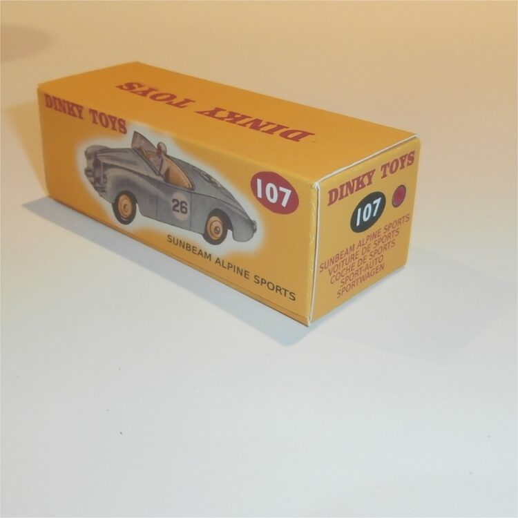 Dinky Toys 107 Sunbeam Alpine Sports - Red - Repro Box - Image 2