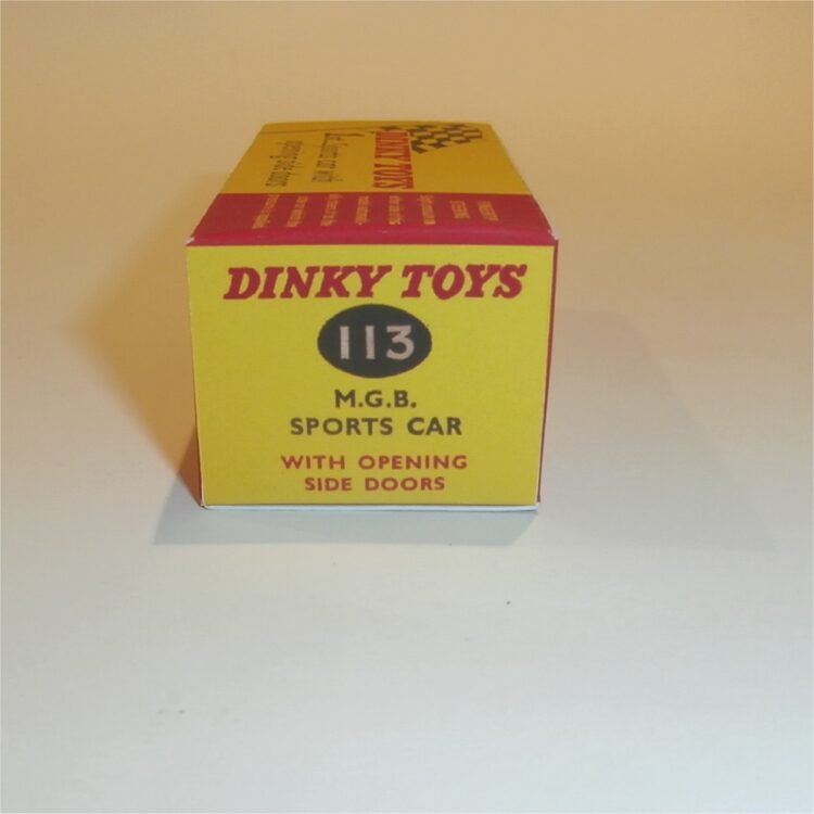 Dinky Toys 113 MGB Sports Car Repro Box - Image 2