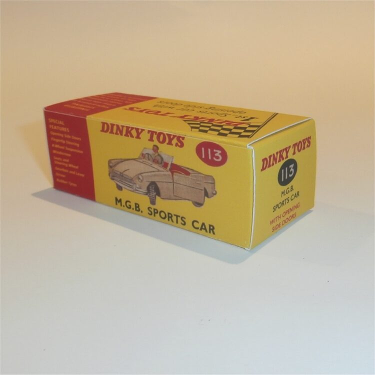 Dinky Toys 113 MGB Sports Car Repro Box - Image 4